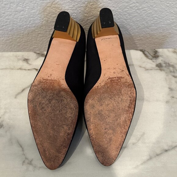 Coup d'etat Black Pumps with Gold Heel - Picture 5 of 5